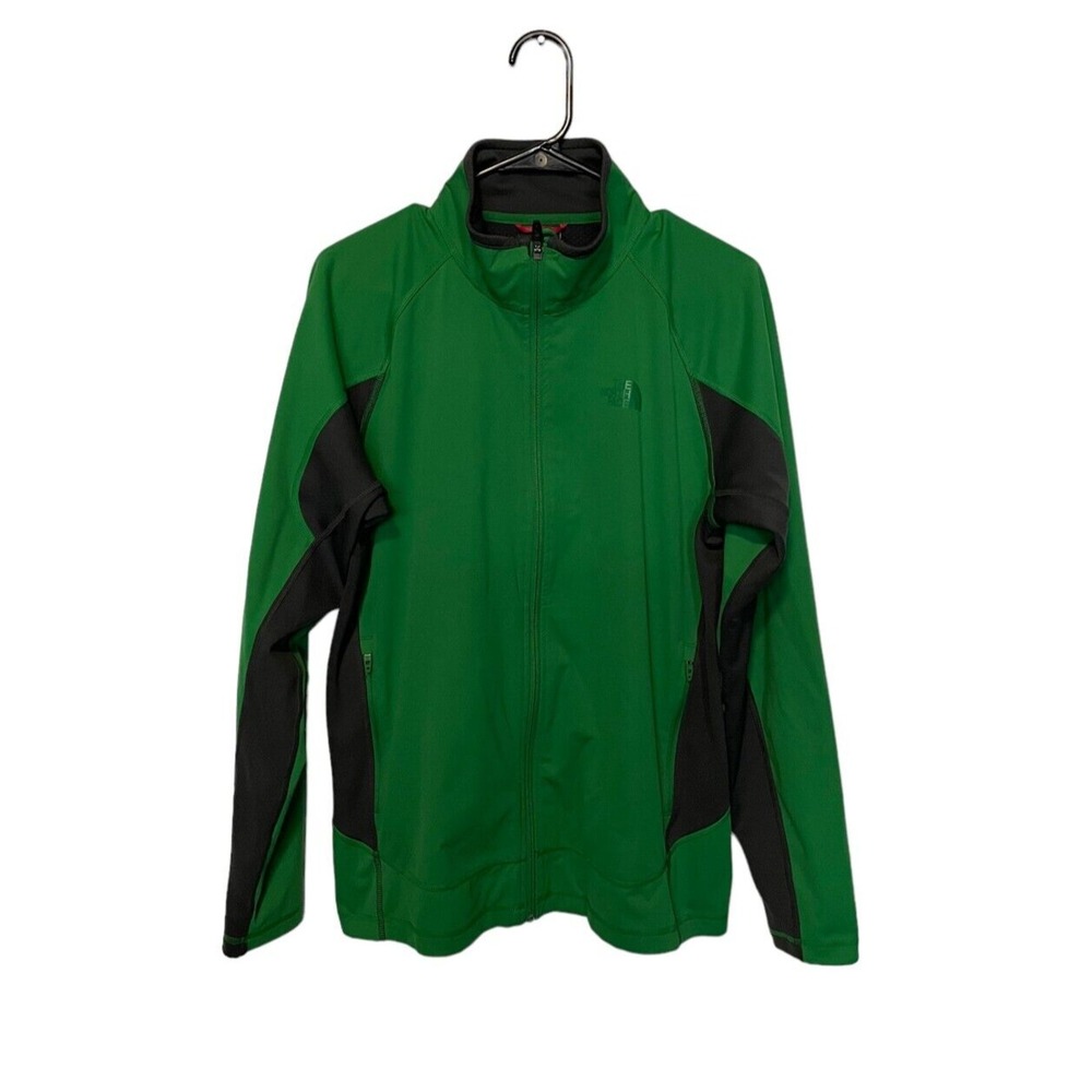 The North Face Flash Dry Jacket Mens Medium Green Lightweight Softshell Outdoors
